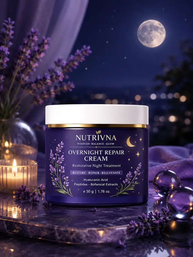 moonlit spa retreat with soothing cream